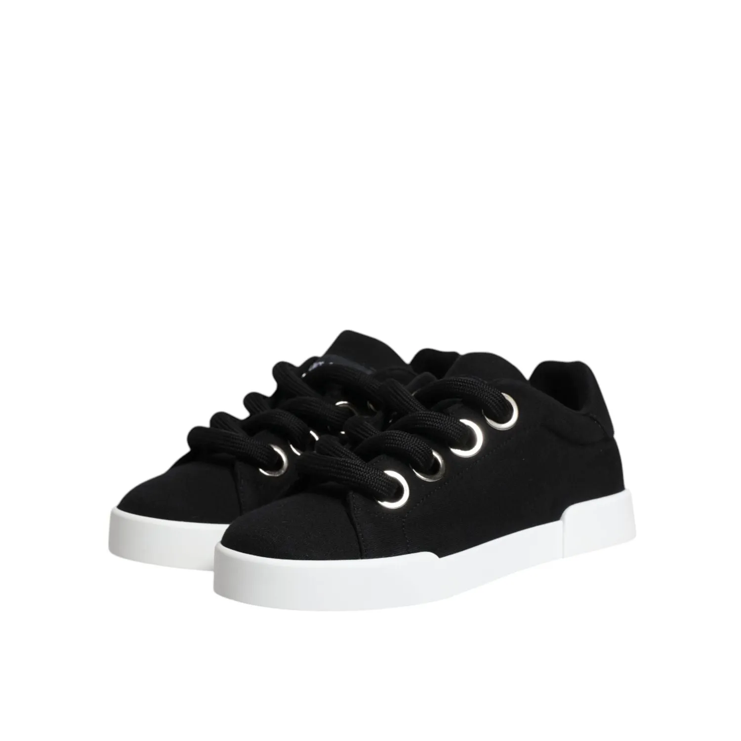 Sneakers Grand Court Sneakers Dolce & Gabbana Black Portofino Low Top Sneakers Shoes