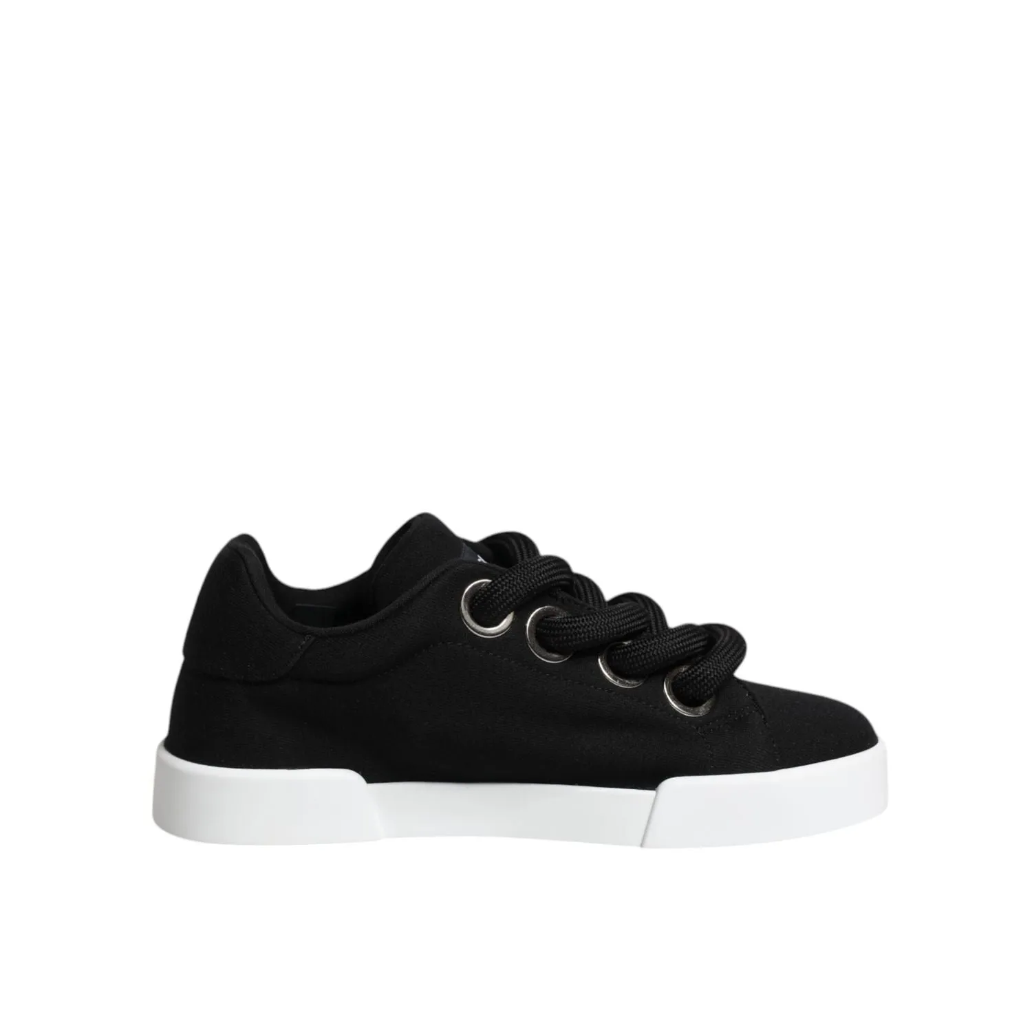 Tennis Court Sneakers Dolce & Gabbana Black Portofino Low Top Sneakers Shoes