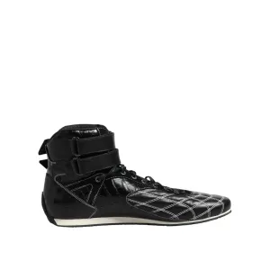 Asics Platform Sneakers Dolce & Gabbana Black Quilted Leather Lace Up Sneakers Shoes
