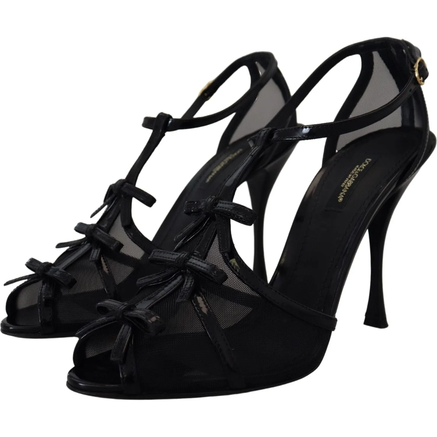Burberry Sandals Dolce & Gabbana Black Stiletto High Heels Sandals Shoes