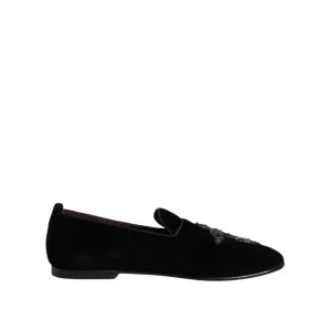 Dolce & Gabbana Black Suede Cross Slip On Loafers Dress Shoes Clarks Penny Loafers