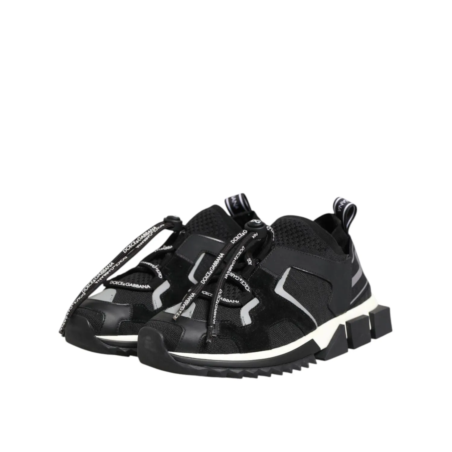 Gum Sole Sneakers Dolce & Gabbana Black White Logo Sorrento Sneakers Shoes