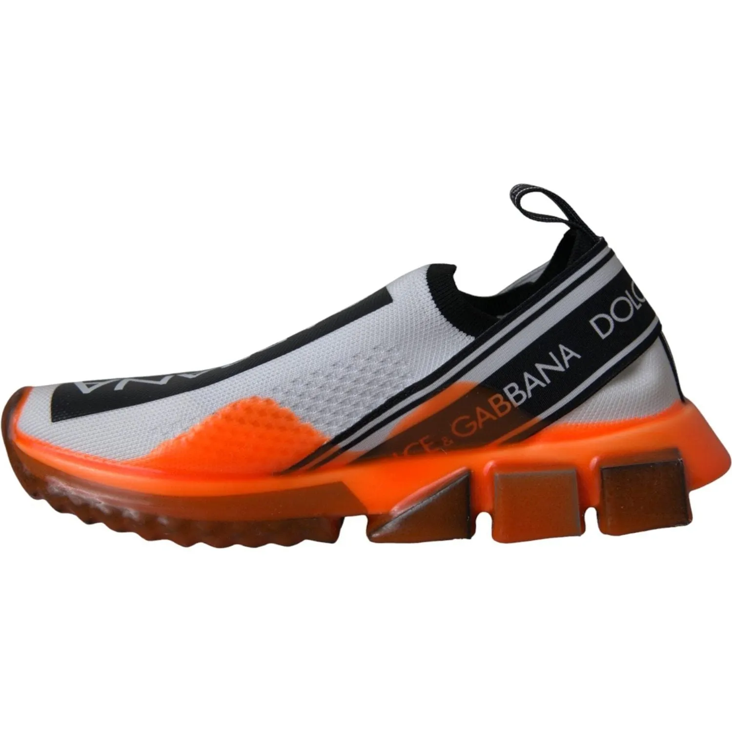 Medicare Sneakers Dolce & Gabbana Black White Orange Slip On Sorrento Sneakers Shoes