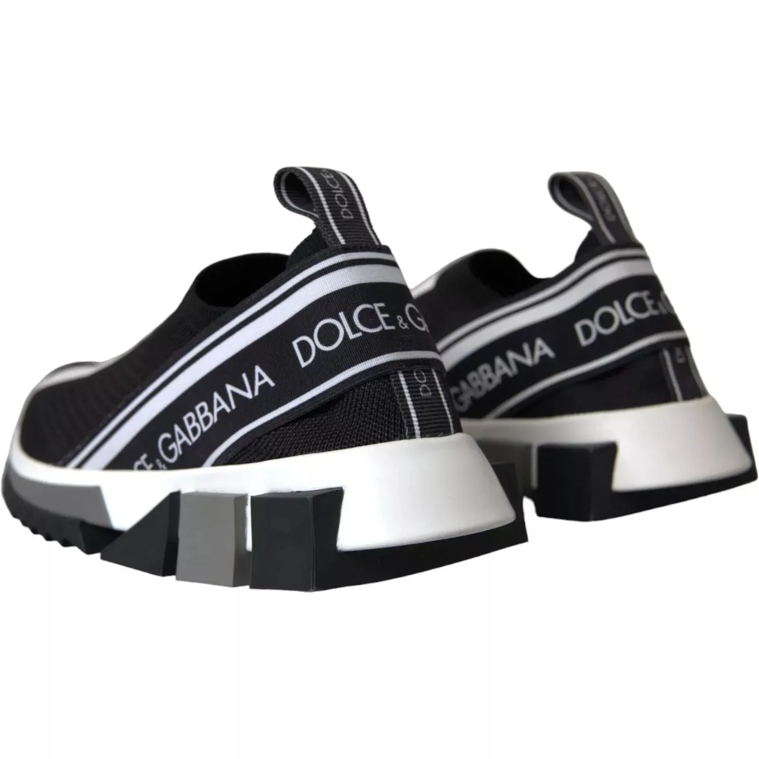 Dolce & Gabbana Black White Slip On Sorrento Sneakers Shoes Gortex Sneakers