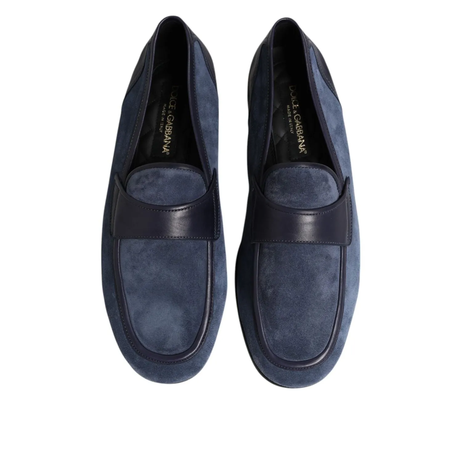 Dolce & Gabbana Blue Suede Leather Loafers Moccasin Shoes Childrens Loafers