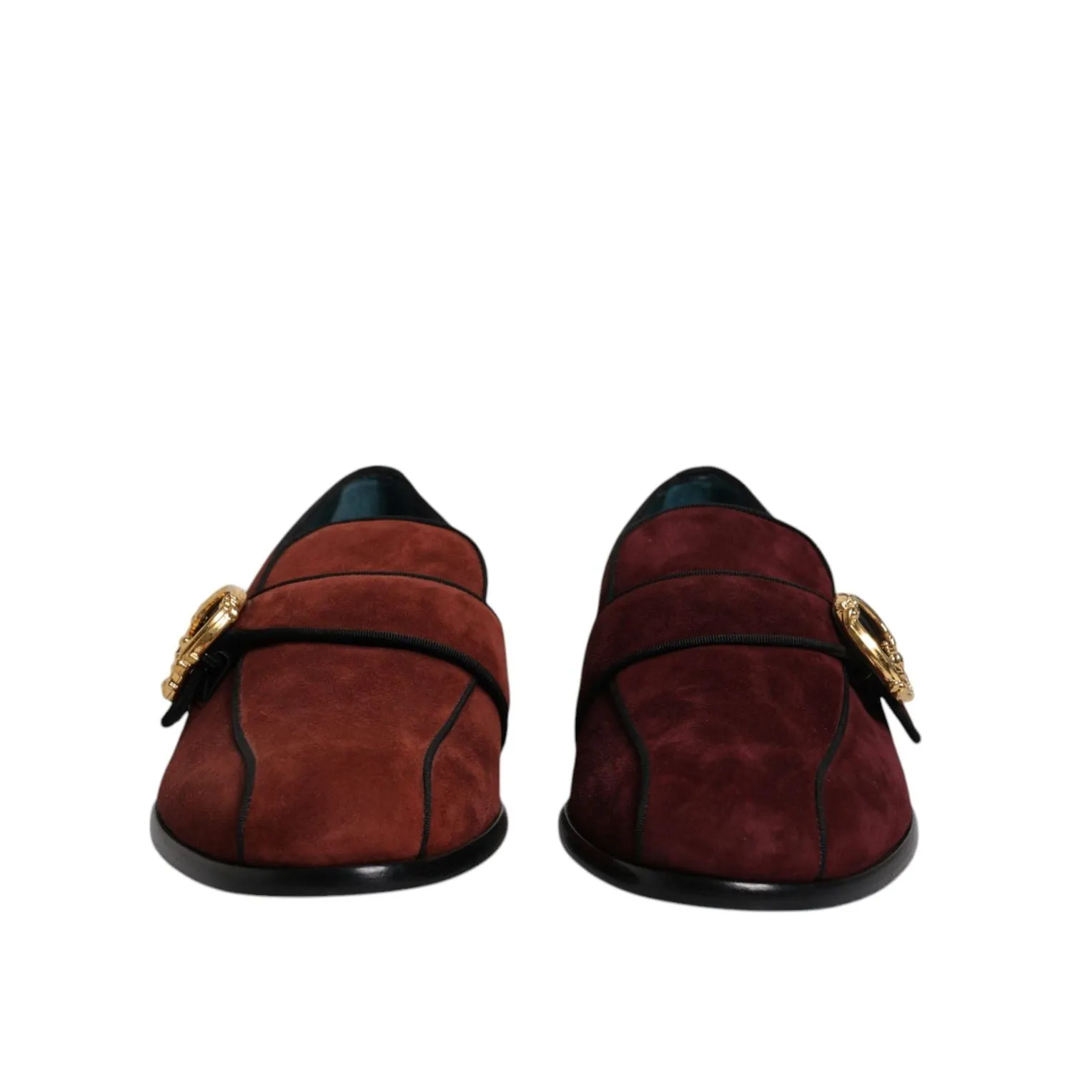 Grand Laser Bit Driving Loafers Dolce & Gabbana Bordeaux Suede Loafers Formal Men Dress Shoes