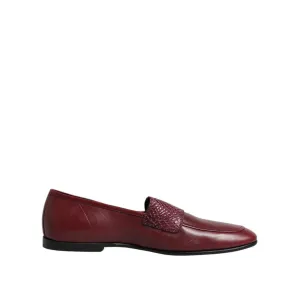 Rugged Loafers Dolce & Gabbana Burgundy Calfskin Leather Formal Slip On Shoes