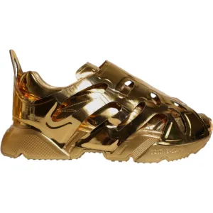 Sneakers Leopard Dolce & Gabbana Gold Daymaster Leather Low Top Sneakers Shoes