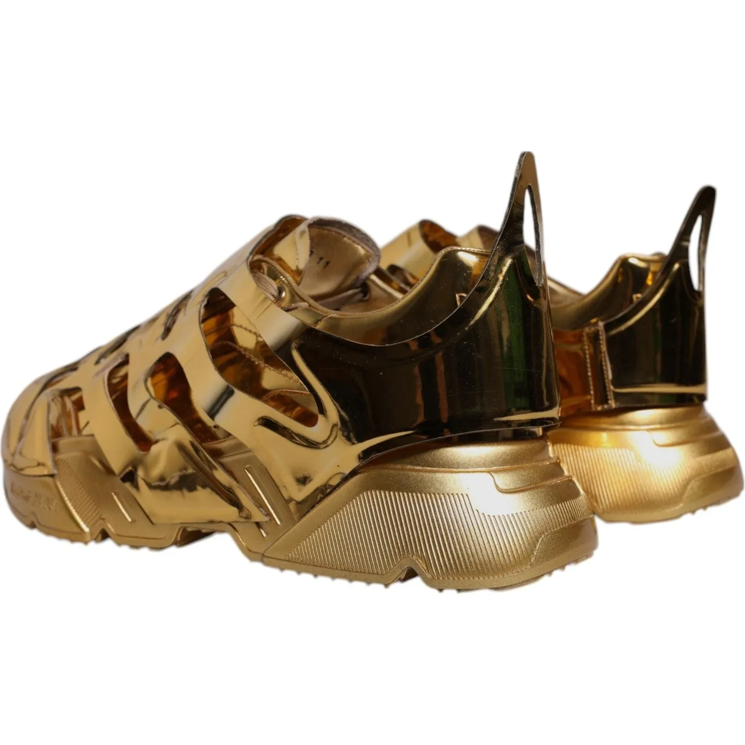 Palm Angels Sneakers Dolce & Gabbana Gold Daymaster Leather Low Top Sneakers Shoes