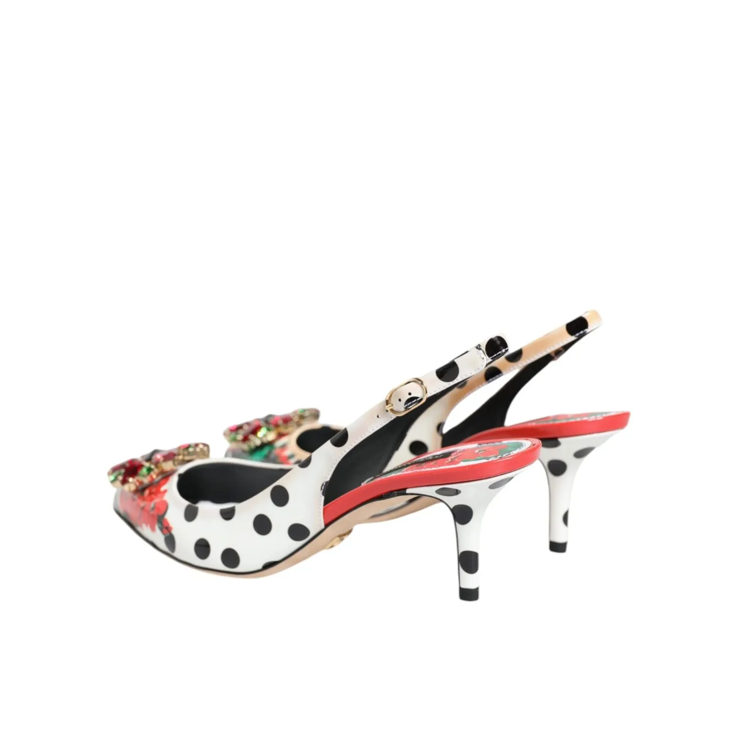 Sandals Rainbow Dolce & Gabbana Multicolor Crystal Heels Slingback Shoes