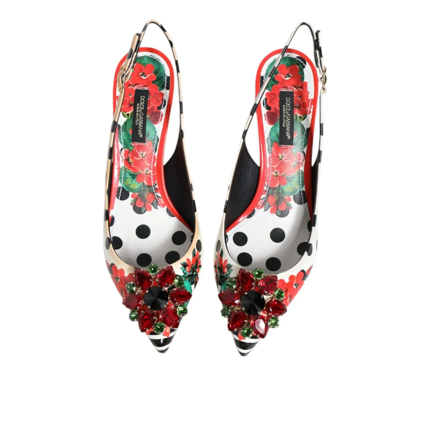 Sandals Nail Spa Sylvania Ohio Dolce & Gabbana Multicolor Crystal Heels Slingback Shoes