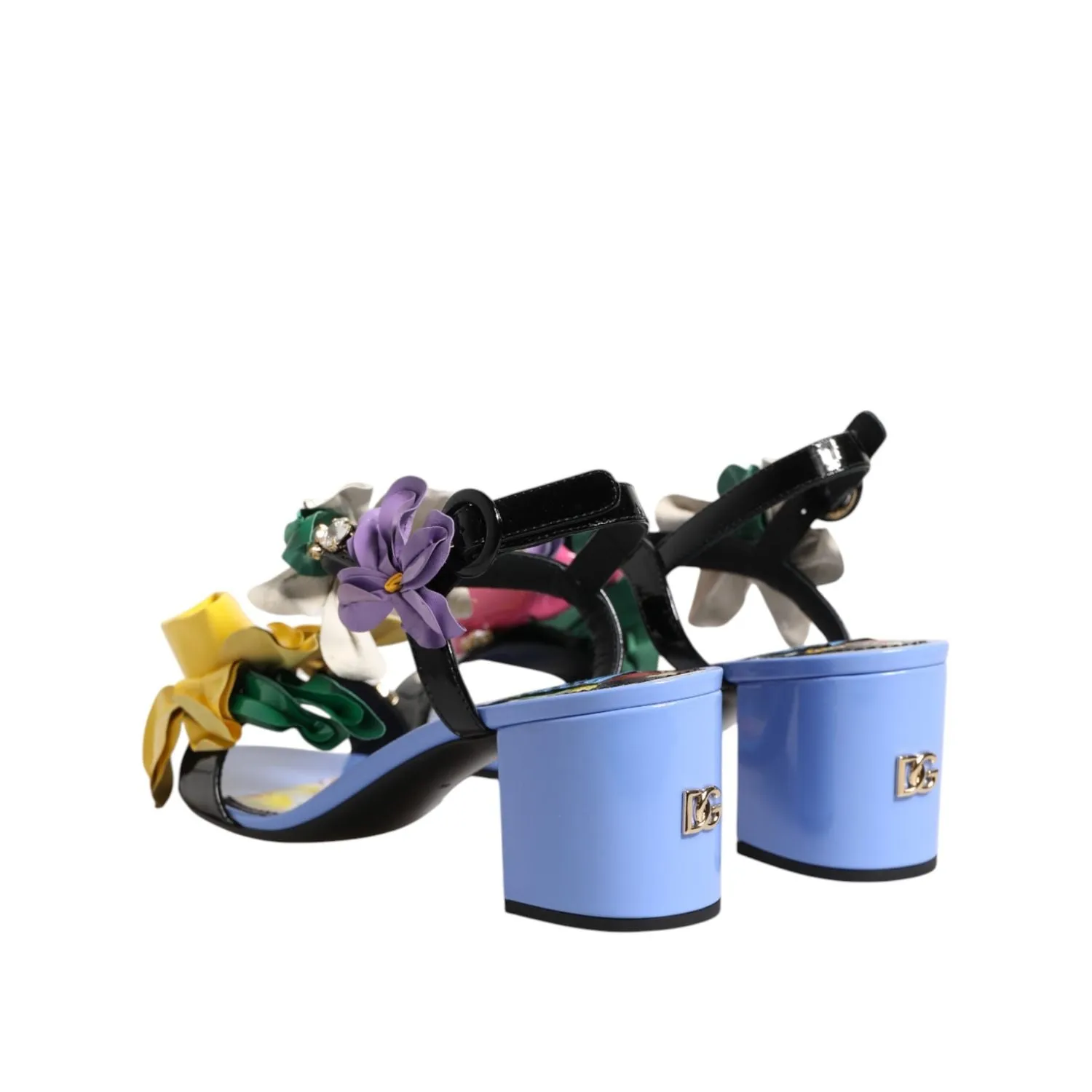 Dolce & Gabbana Multicolor Floral Crystal KEIRA Sandals Shoes Flip Flops Sandals