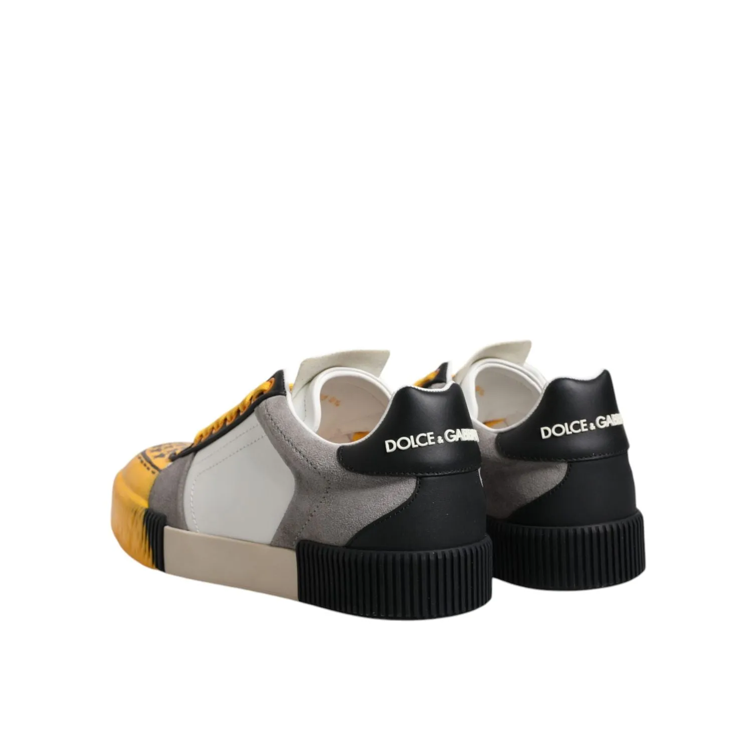 1970s Sneakers Dolce & Gabbana Multicolor Leather DNA Low Top Sneakers Shoes