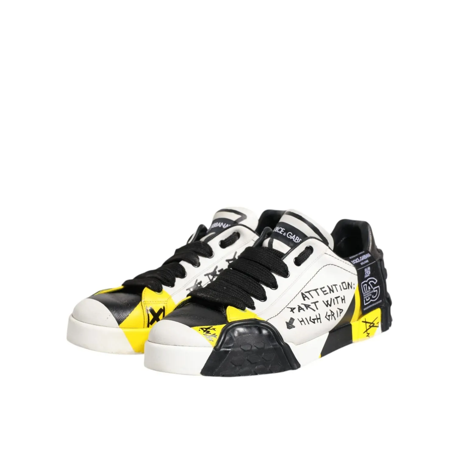 Dolce & Gabbana Multicolor Lettering Portofino Sneakers Shoes Alexander Sneakers