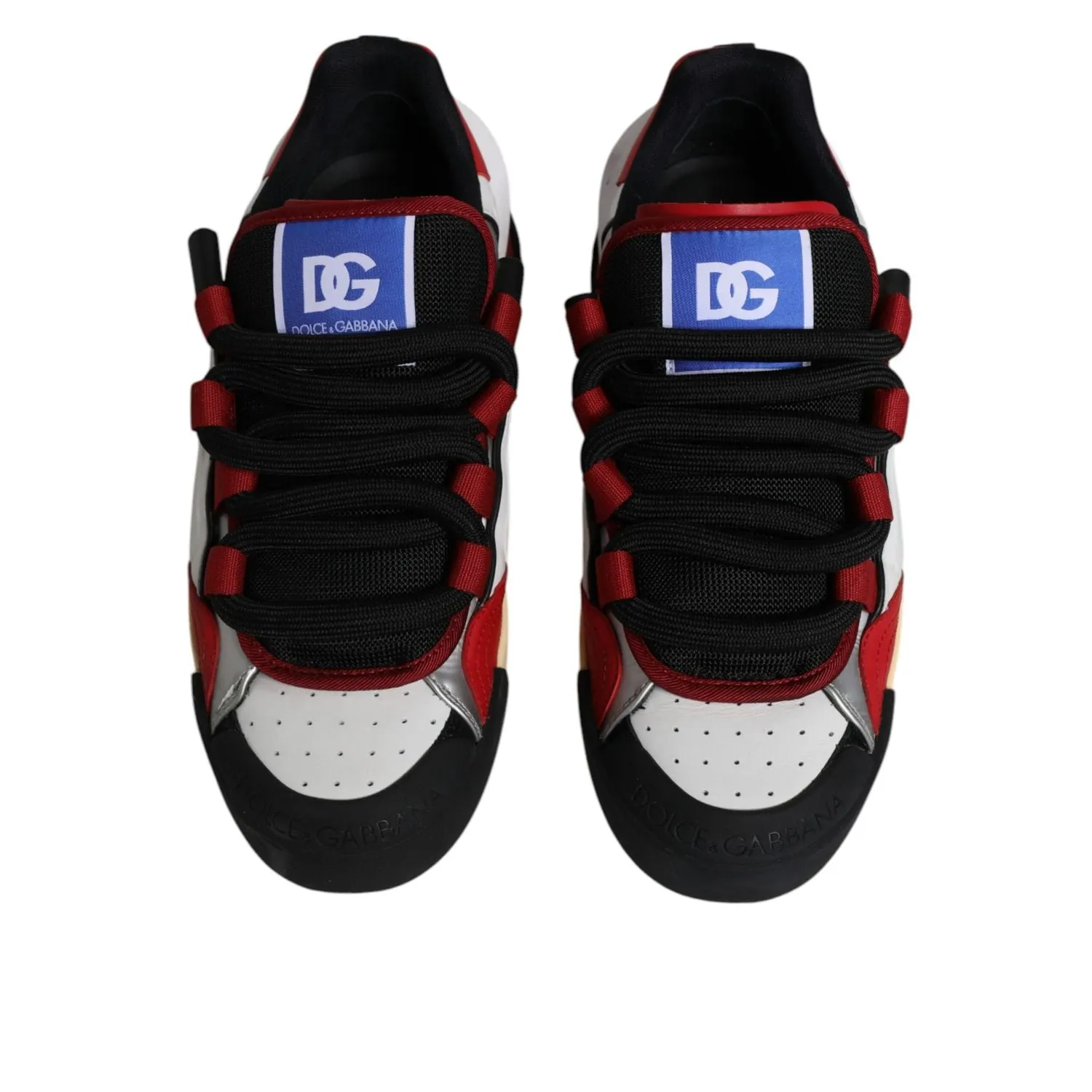 Dolce & Gabbana Multicolor Portofino Space Sneakers Shoes Sparkly Wedding Sneakers