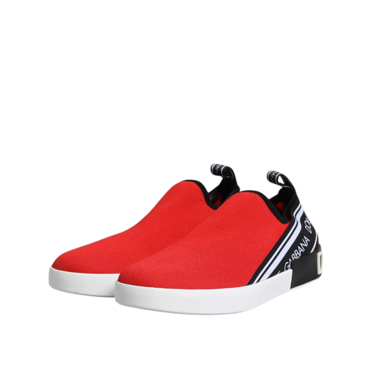 Men's Midtown Rambler Boot Casual Shoe Dolce & Gabbana Red Logo Low Top Slip On Men Sneakers Shoes