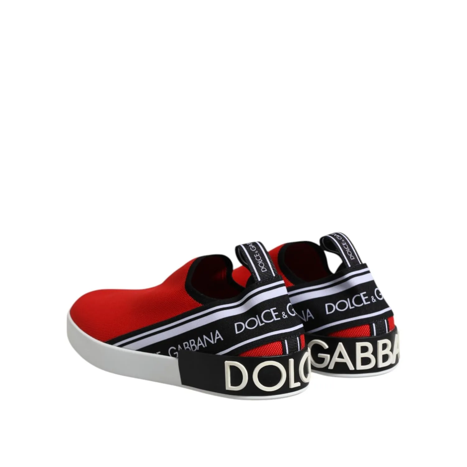 Wing Casual Shoes Dolce & Gabbana Red Logo Low Top Slip On Men Sneakers Shoes