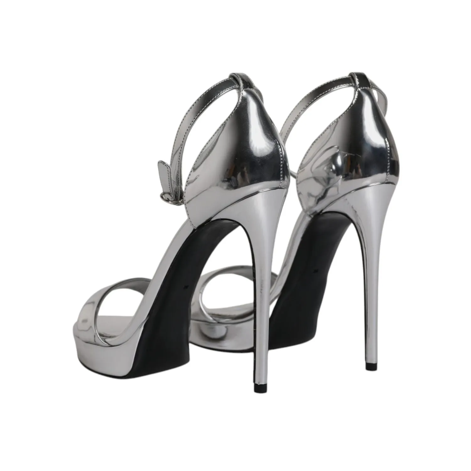 Sandals Bed Stu Dolce & Gabbana Silver KEIRA Heels Ankle Strap Sandals Shoes