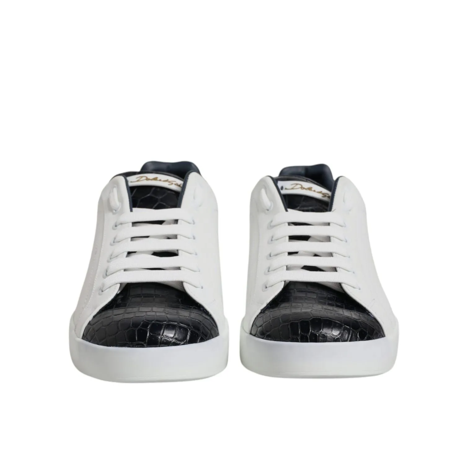 Dolce & Gabbana White Black Leather Portofino Sneaker Shoes The Row Sneakers