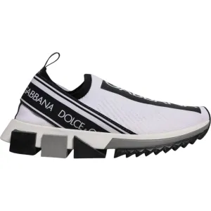Dolce & Gabbana White Black Slip On Sorrento Sneakers Shoes Used Sneakers