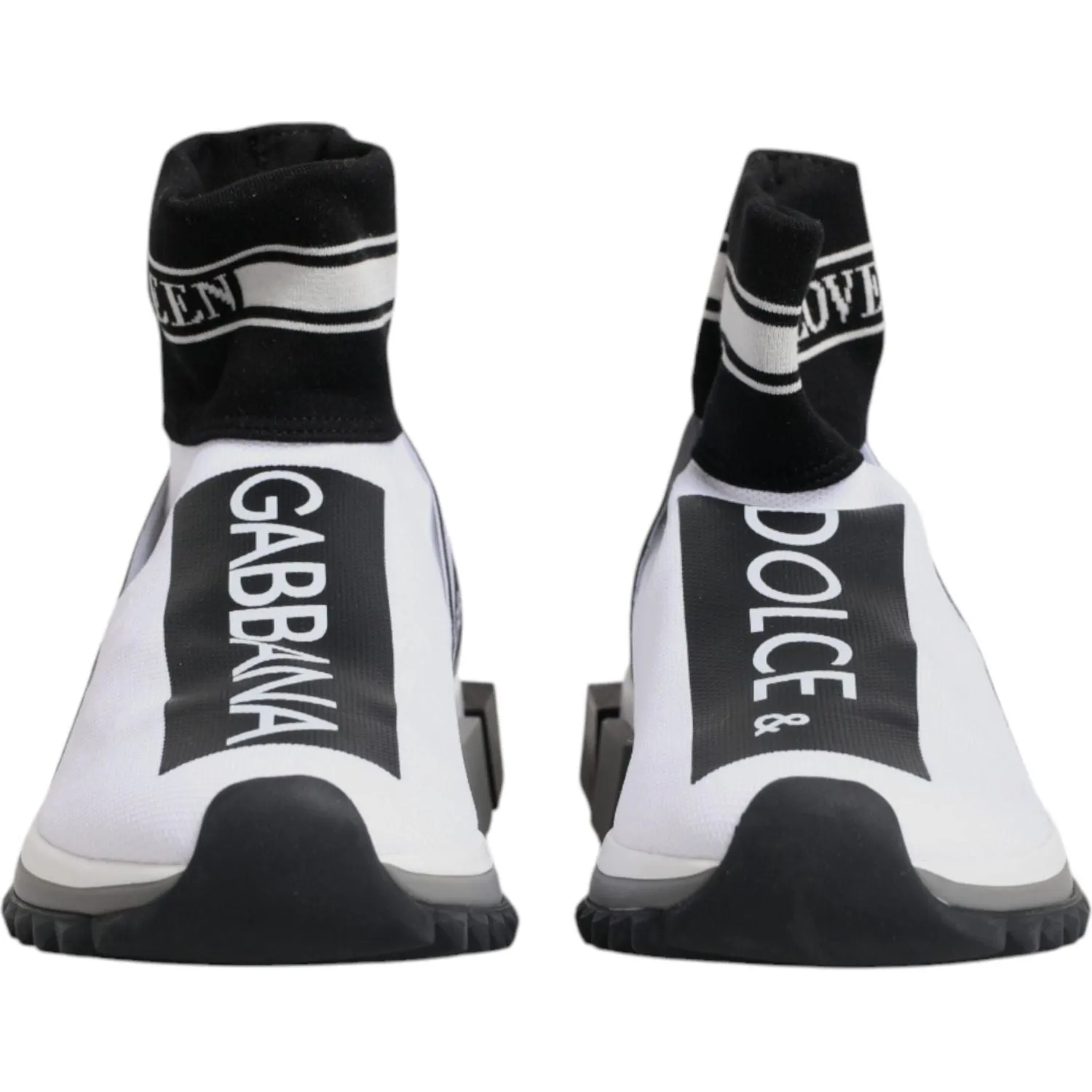 Dolce & Gabbana White Black Sorrento Socks Sneakers Shoes Sneakers Released