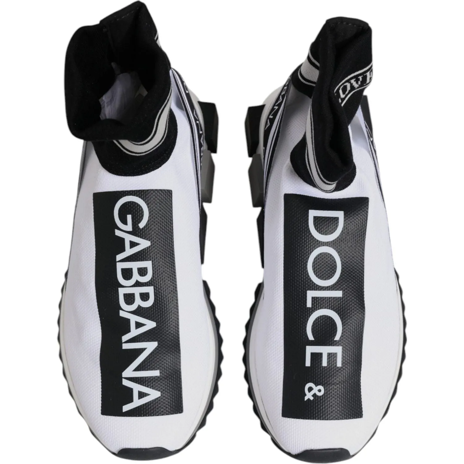 Sneakers For Gym Workout Dolce & Gabbana White Black Sorrento Socks Sneakers Shoes