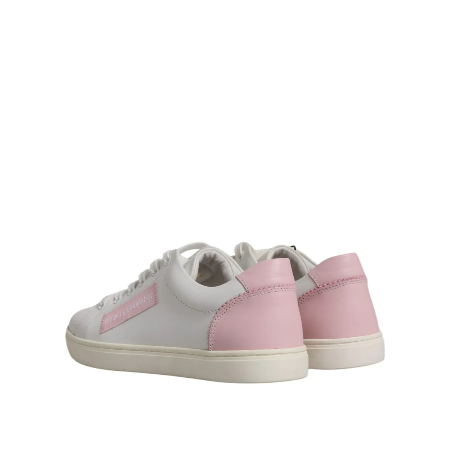 Dolce & Gabbana White Classic Calf Leather Sneakers Shoes Slip On Work Sneakers