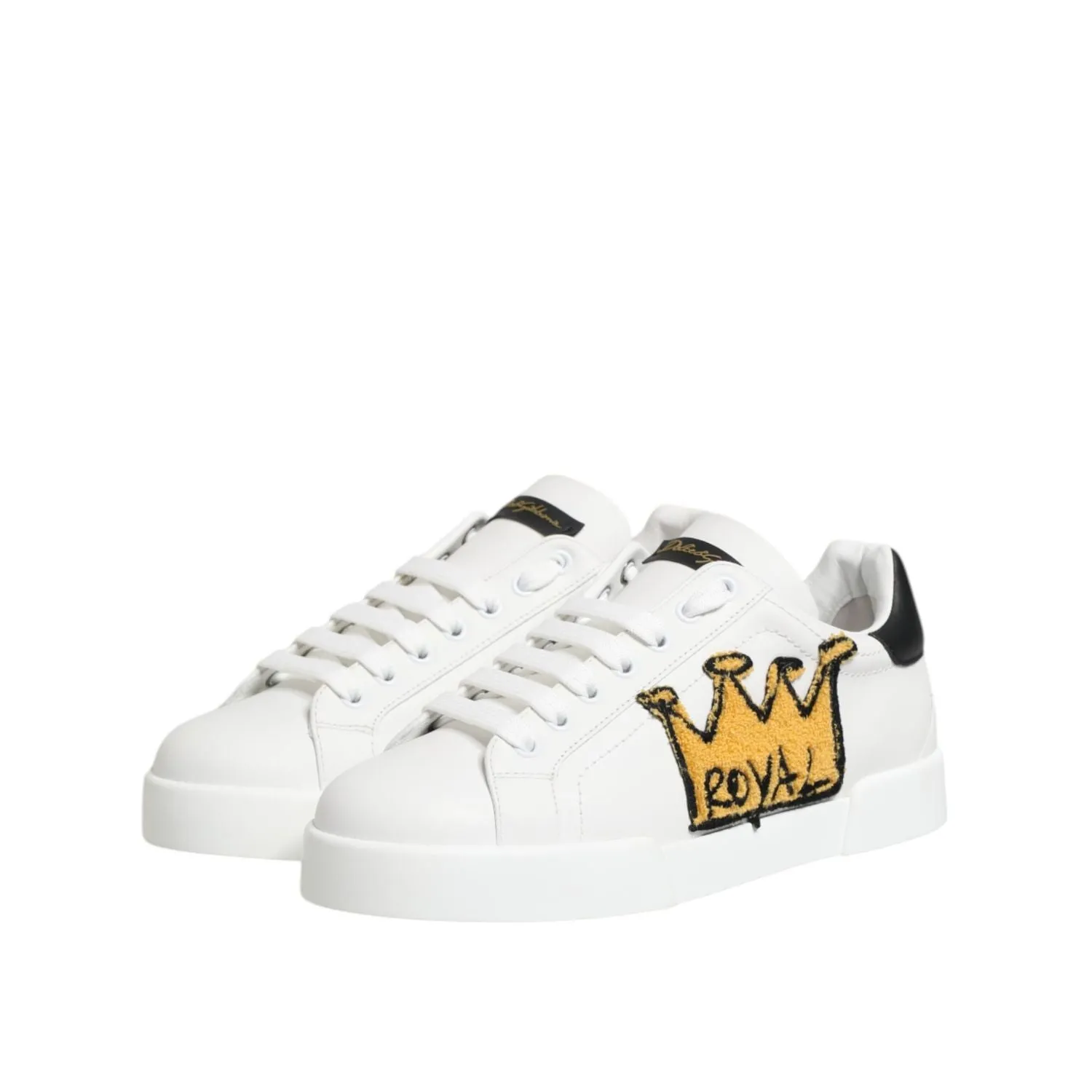 Protective Spray For Sneakers Dolce & Gabbana White Crown Patch Portofino Men Sneakers Shoes