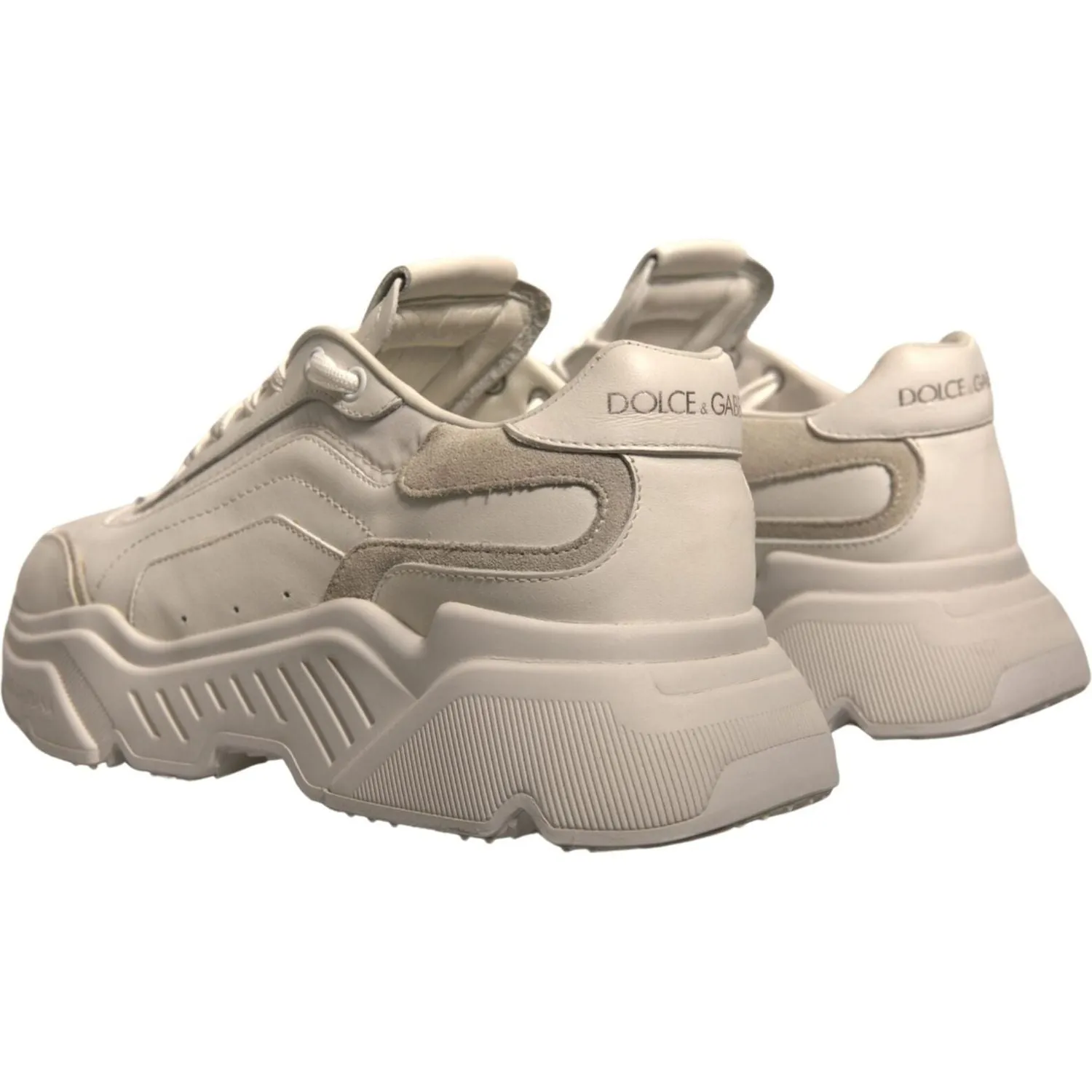 Sneakers With High Arch Support Dolce & Gabbana White Daymaster Leather Low Top Sneakers Shoes