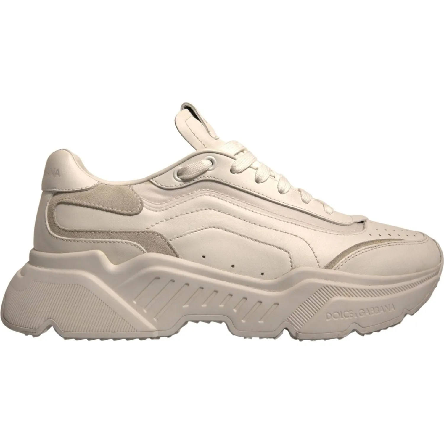 Dolce & Gabbana White Daymaster Leather Low Top Sneakers Shoes Casual Outfits With Sneakers