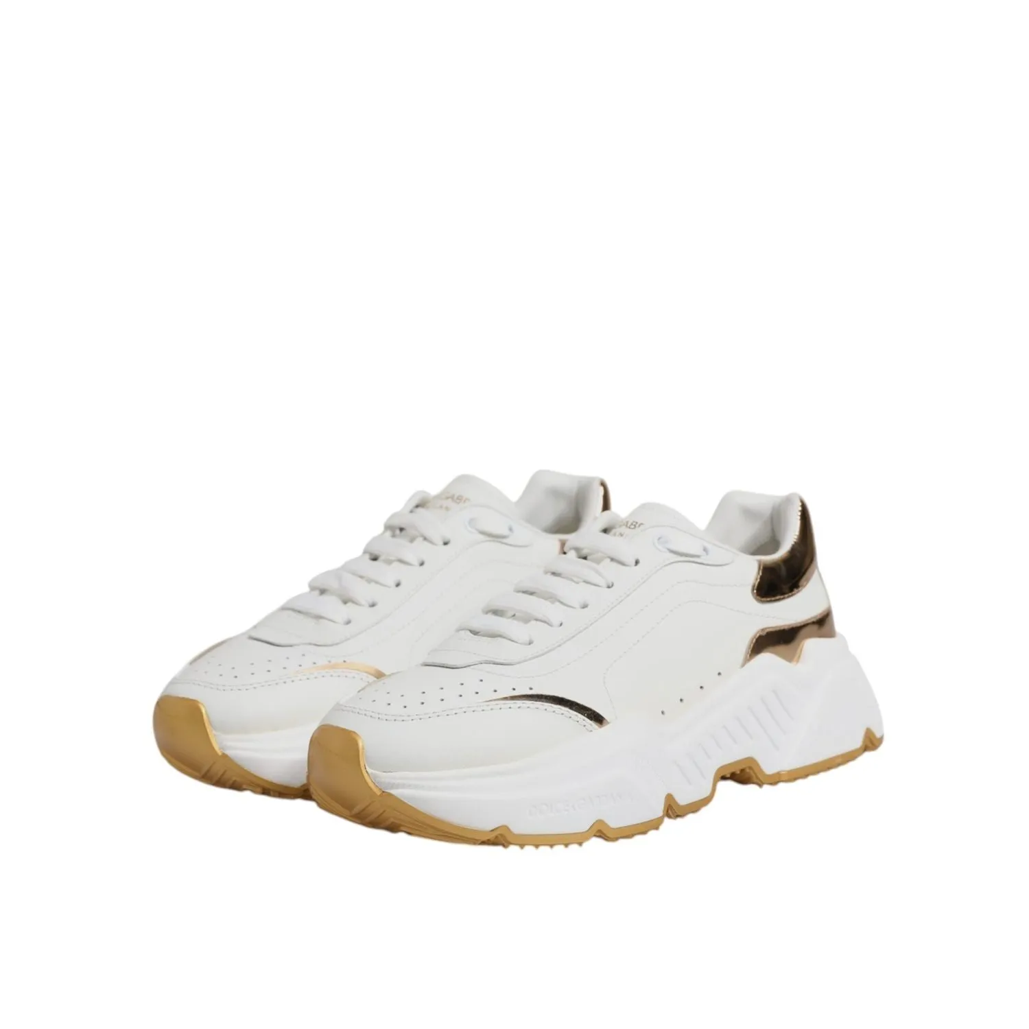 Toddler Sneakers Size Dolce & Gabbana White Gold Daymaster Low Top Sneakers Shoes