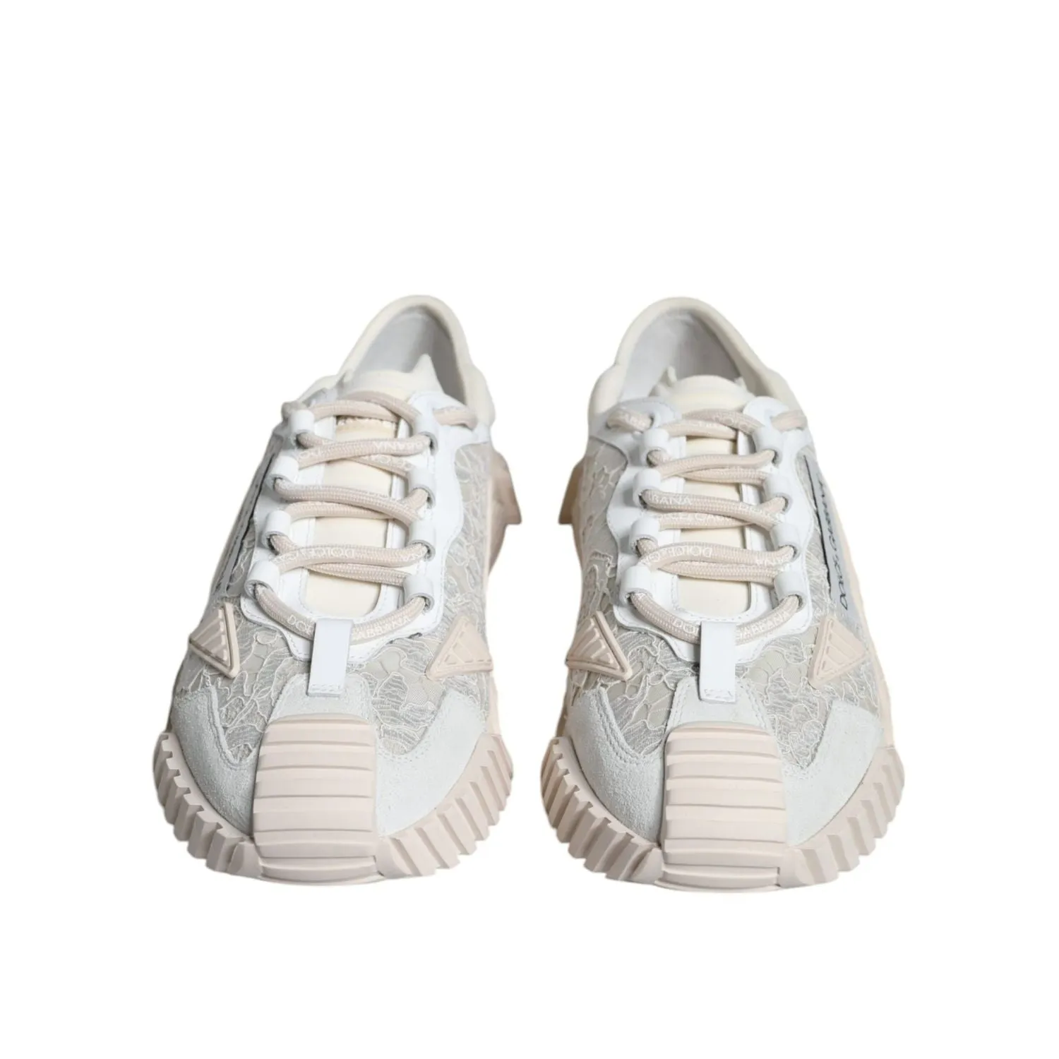 Best Marathon Sneakers Dolce & Gabbana White Lace NS1 Low Top Sneaker Sports Shoes