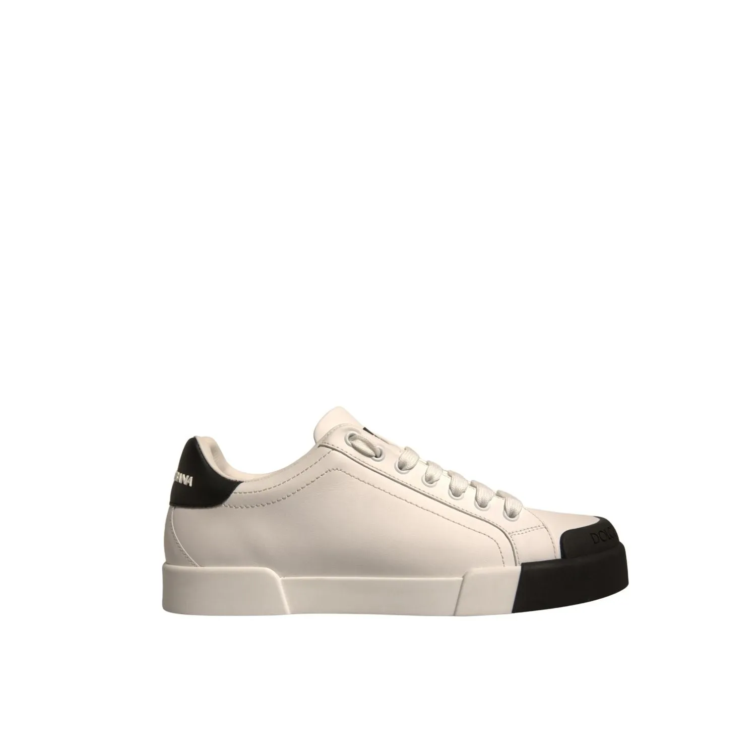 Steven Madden Sneakers Dolce & Gabbana White Leather Logo Portofino Sneakers Shoes