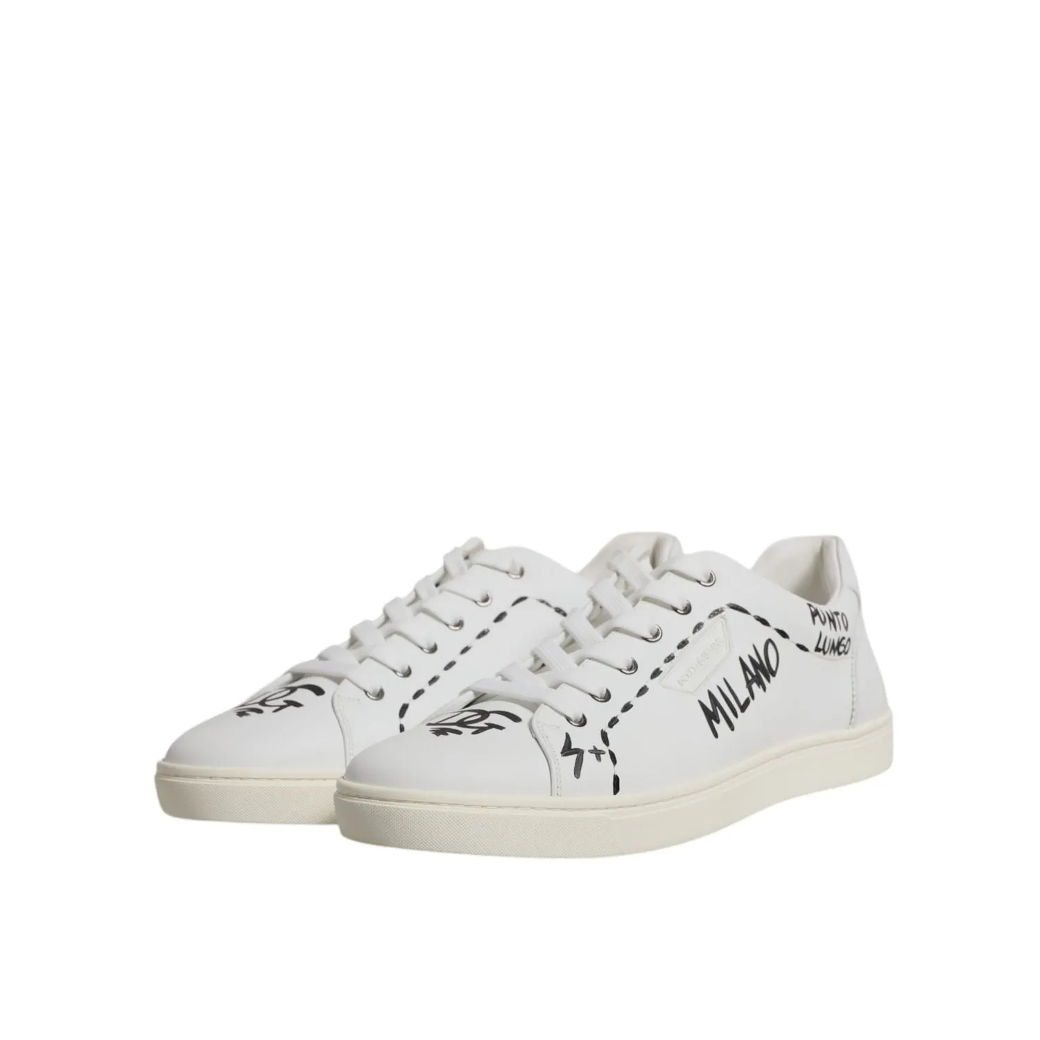 Shai Sneakers Dolce & Gabbana White Leather Milano Low Top Sneakers Shoes