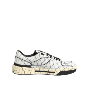 Hitop Sneakers Dolce & Gabbana White Logo Print Low Top Men Sneakers Shoes