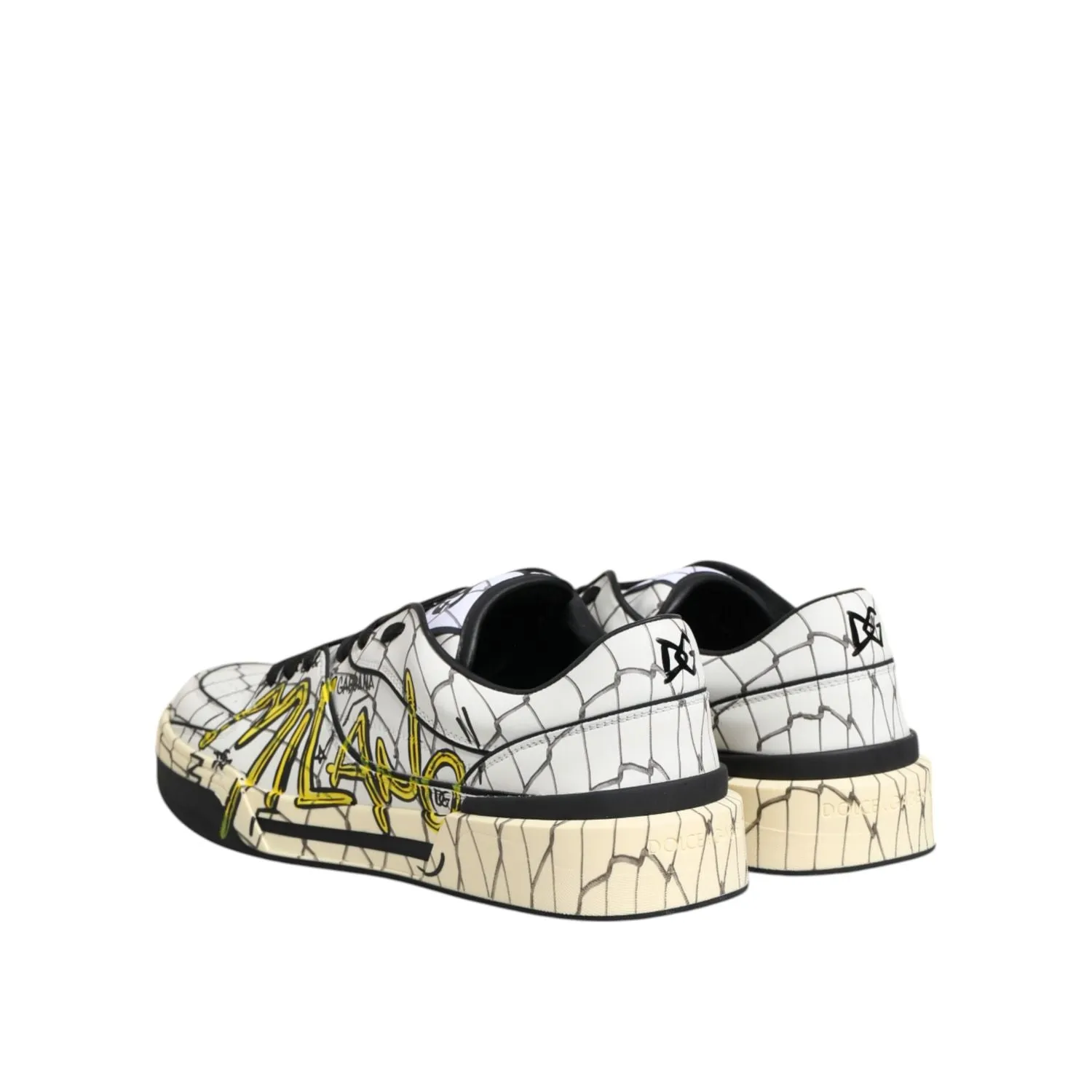 Zoo York Sneakers Dolce & Gabbana White Logo Print Low Top Men Sneakers Shoes