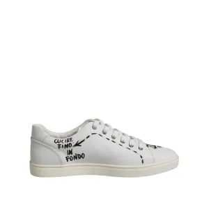 Balenciagas Sneakers Dolce & Gabbana White London Calf Leather Men Sneakers Shoes