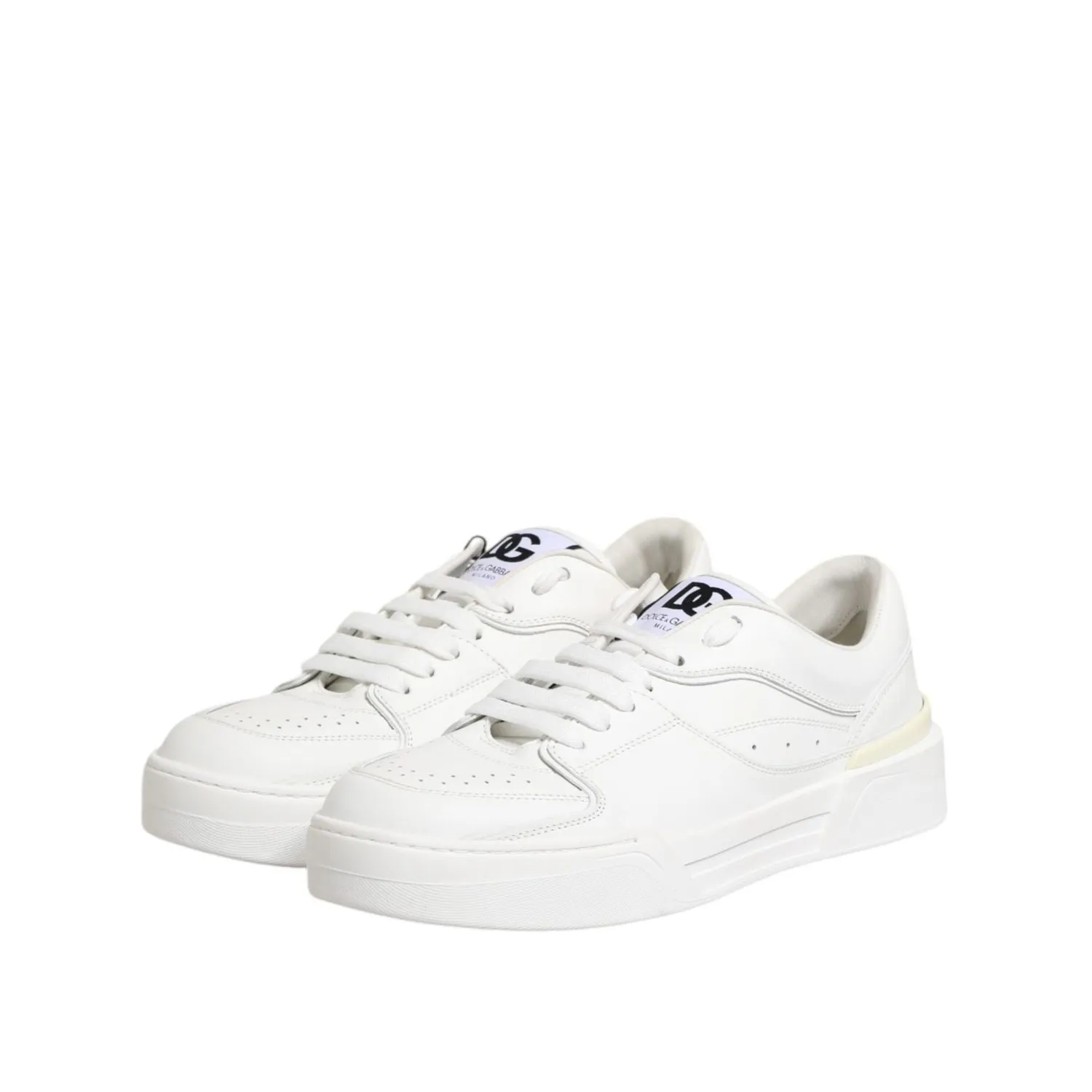 Work Out Sneakers Dolce & Gabbana White Miami Leather Low Top Sneakers Shoes