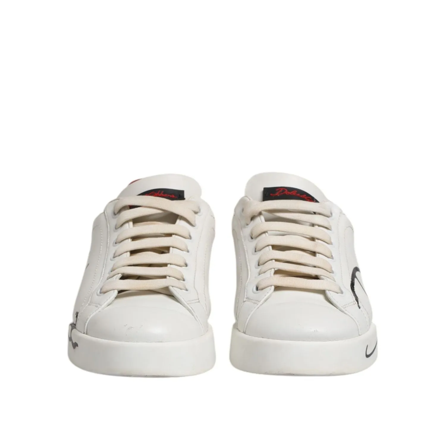 Dolce & Gabbana White Red Leather Logo Low Top Sneakers Shoes Shoes For Business Reddit