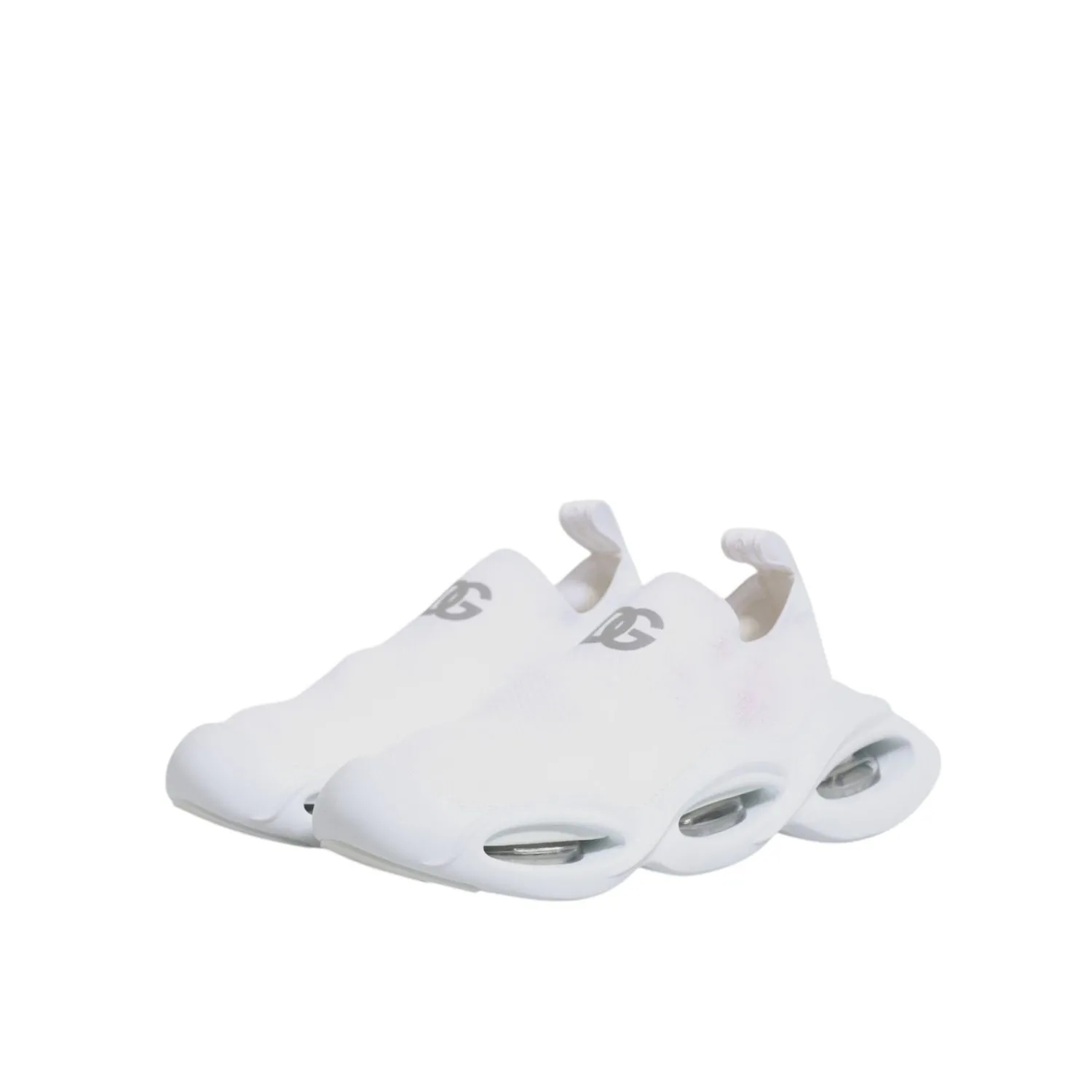 Wide Width Sneakers For Problem Feet Dolce & Gabbana White Slip On Wave Low Top Sneakers Shoes