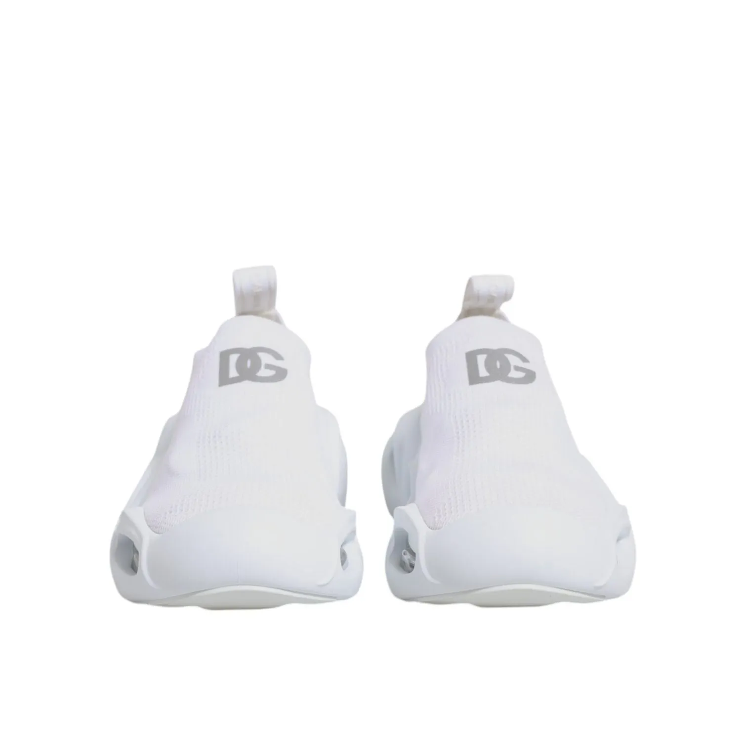 Barricade Sneakers Dolce & Gabbana White Slip On Wave Low Top Sneakers Shoes