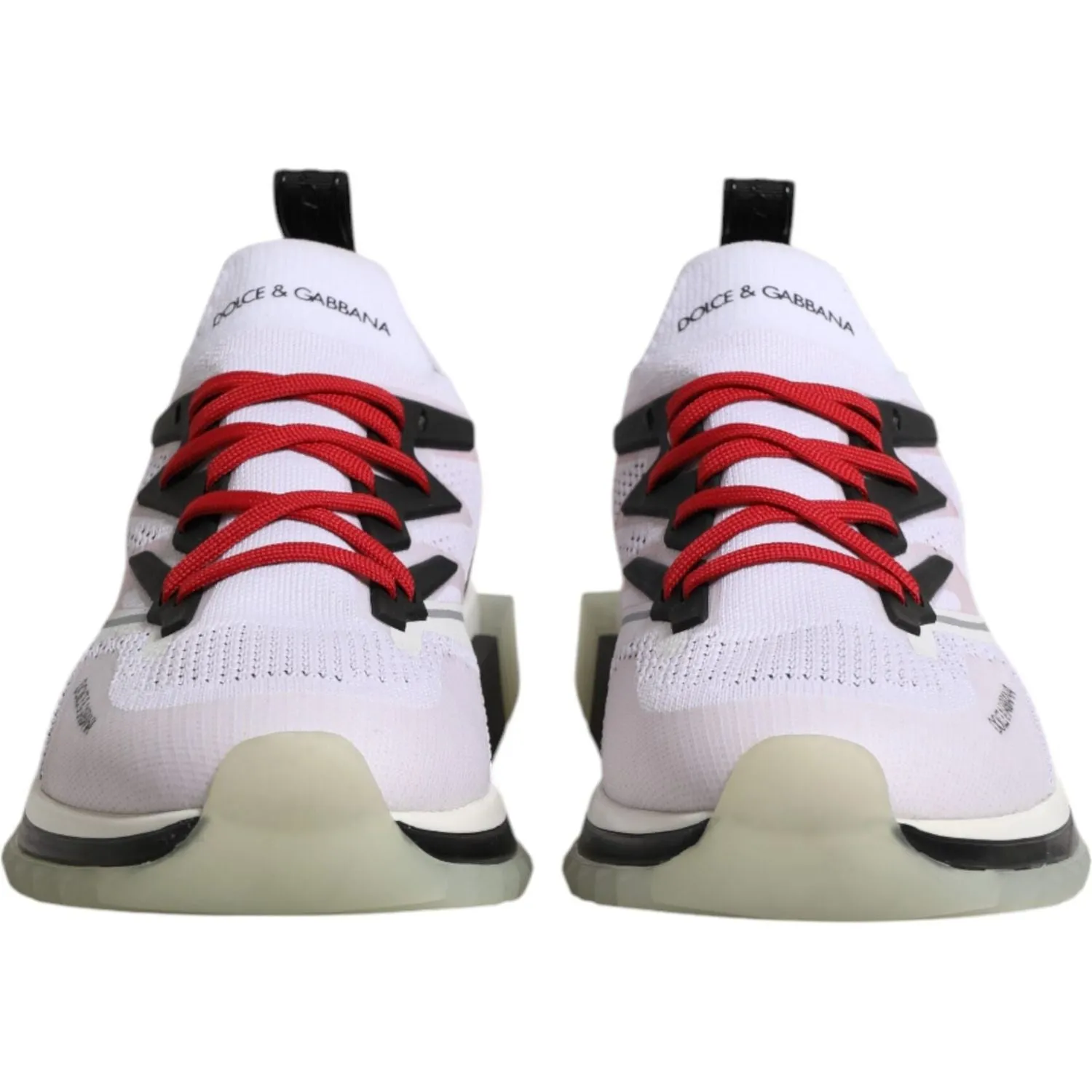 Dolce & Gabbana White SORRENTO Sport Stretch Sneakers Shoes Best Shoes For Casual Running