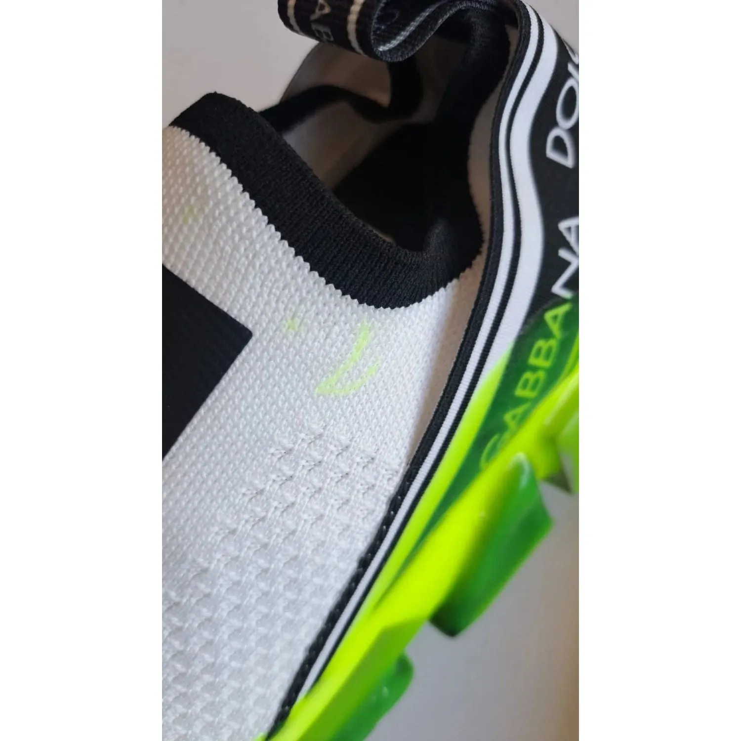 Designer Converse Sneakers Dolce & Gabbana White Yellow Slip On Sorrento Sneakers Shoes