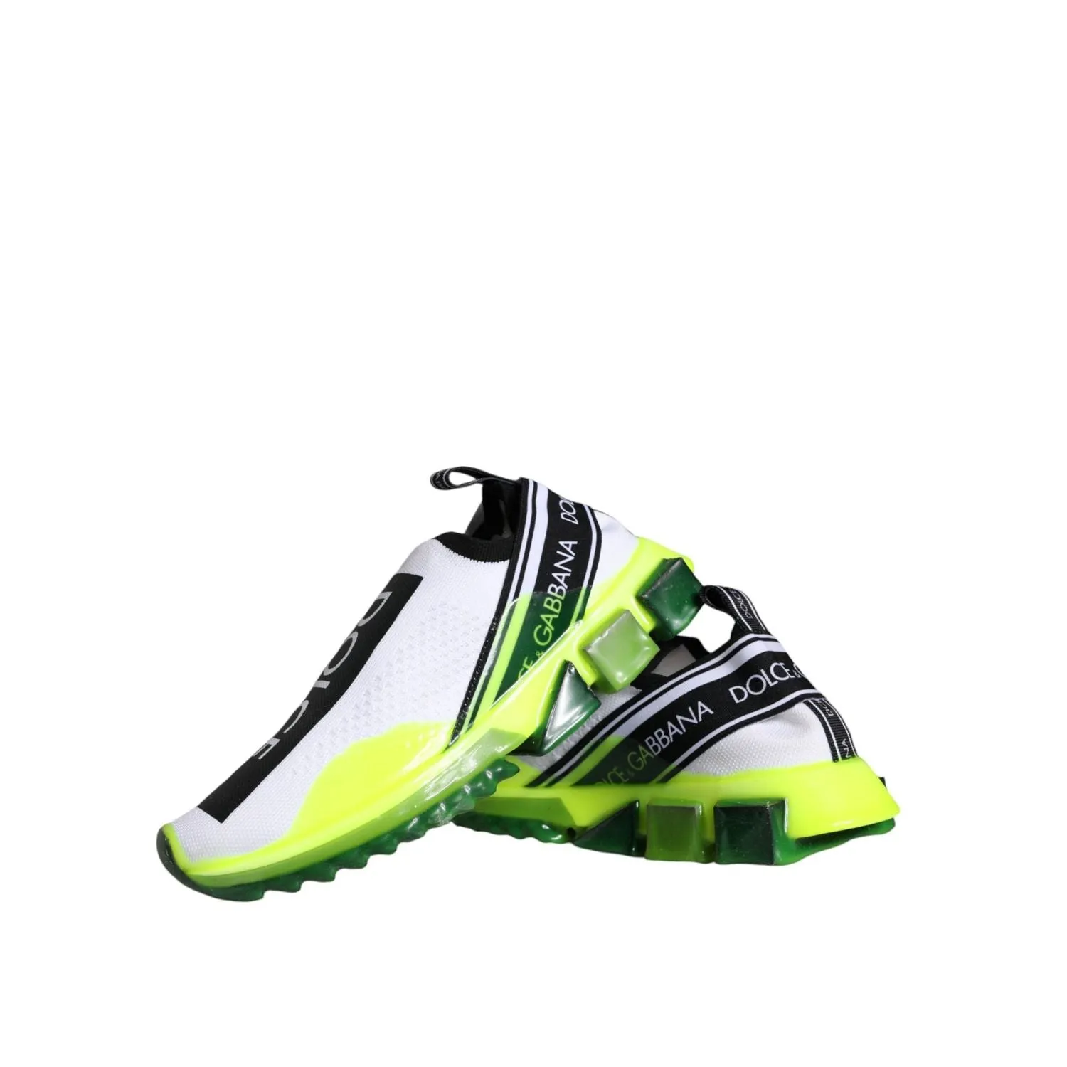 Dolce & Gabbana White Yellow Slip On Sorrento Sneakers Shoes Skechers Slip Ins Sneakers