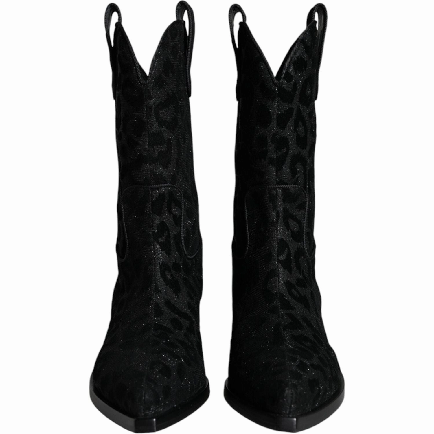 Dolce & Gabbana Black Gray Leopard Cowboy Boots Shoes Best Aerobic Shoes For Flat Feet