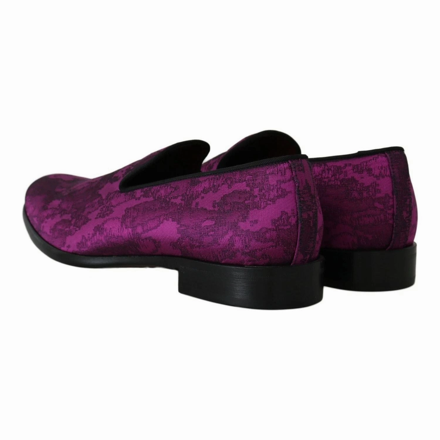 Dolce & Gabbana Purple Jacquard Loafers Dress Formal Shoes Penny Loafers Shorts