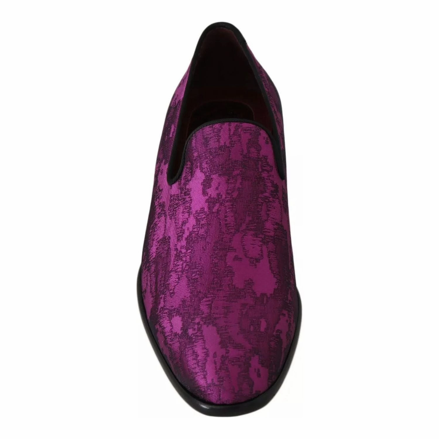 Dolce & Gabbana Purple Jacquard Loafers Dress Formal Shoes Loafers Slipping Off Heel