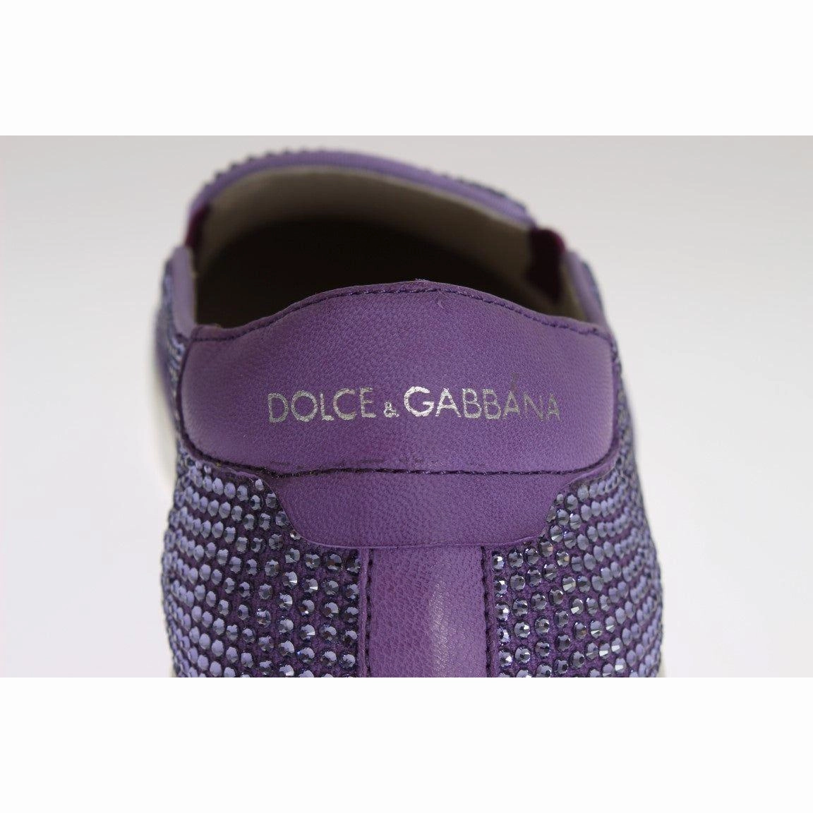 Dolce & Gabbana Purple Strass Canvas Logo Sneakers Franco Sarto Carolynn Loafers