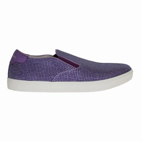 Dolce & Gabbana Purple Strass Canvas Logo Sneakers Loafers And Drivers