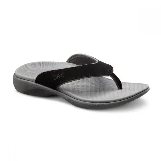 Most Comfortable Flip Flops For Wide Feet Dr. Comfort Women's Sandals - Shannon - Black